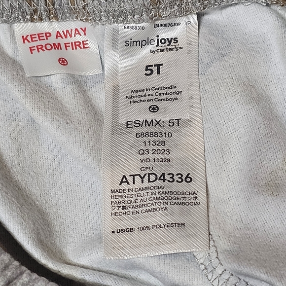 Simple Joys by Carter's - Moose Print 2-Piece PJ Set - Size 5T, New in Bag! - Picture 9 of 11